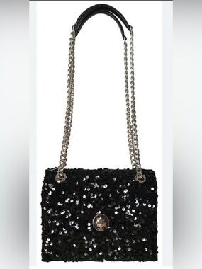 kate spade Black Sequin Chain Shoulder Bag